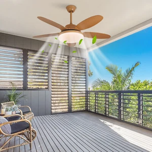 Timer Dimmable LED Pendant Lamp With Remote Control 48'' Ceiling Fan Light New - Picture 1 of 17