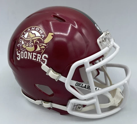 CUSTOM RIDDELL SPEED MINI FOOTBALL HELMET - OKLAHOMA SOONERS Cover