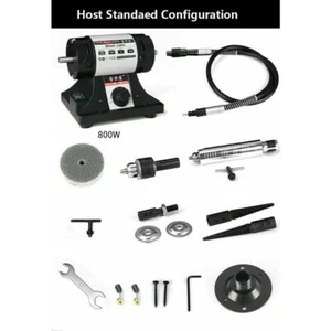 800W Mini Tischschleifer Metall Puffer Polierer Poliermaschine mit Flexwelle - Bild 1 von 4