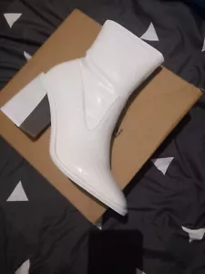 River Island white boots size 6 - Picture 1 of 5