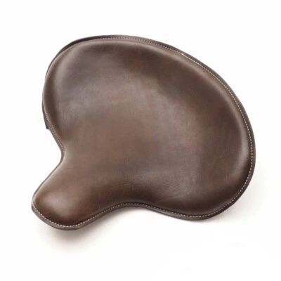 Sillín de cuero auténtico police style asiento de motocicleta marrón adecuado para Harley-Davidson - Imagen 1 de 2