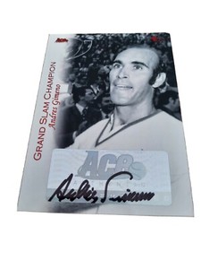 2012 Ace Authentic Grand Slam Champion Red #22 Andres Gimeno Auto #