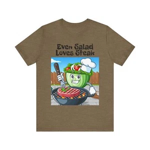 Camisa Divertida Salad Loves Steak Nueva Varios Colores/Tallas - Imagen 1 de 20