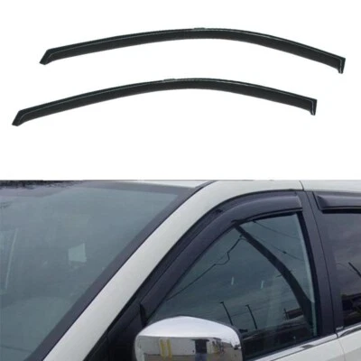 2x Front Door Sun/Rain Guard Wind Deflector Window Visors Smoke 92305 Foto 1 de 4