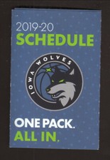 Iowa Wolves--2019-20 Pocket Schedule--Chick-fil-a--G League