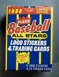 1988 FLEER BASEBALL ALL STARS 44-CARD BOX SET & STICKERS (MIB) FACTORY SEALED * - Picture 1 of 8