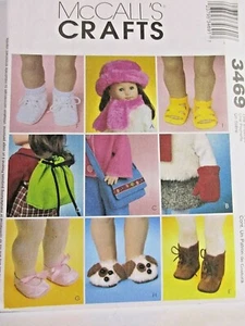 McCalls Crafts Pattern 3469 One Size 18" Doll Accessories (See Photo) 2001 Uncut - Bild 1 von 3
