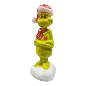 14" Grinch with Scarf Tabletop Blow Mold Christmas Holiday Decor New Fast Ship - Picture 1 of 8