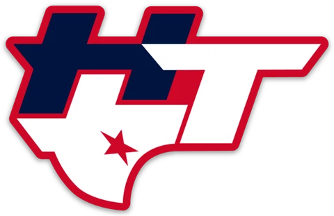 Houston Texans Letter Logo w/ State of Texas Logo type Die-Cut MAGNET Cover