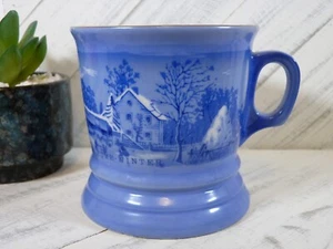 Vintage Currier & Ives "The Farmer's Home Winter" Coffee Mug Blue - Japan - J3 - Picture 1 of 9
