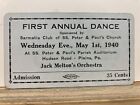 1940 Sarmatia Club St Peter Paul's Church Plains Wilkes-Barre PA Dance Ticket