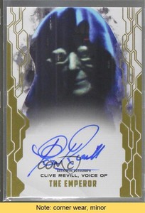 2017 Topps Star Wars Masterwork Vertical Canvas 5/25 Clive Revill Auto READ 0z5