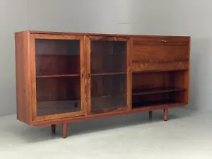 Vintage Danish Darkwood Storage Unit Mid Century Shelving 1970s EB7142 MWOO - Picture 1 of 24