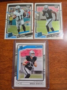 Raiders 3 Card Rated Rookie Lot - Brock Bowers, Tyree Wilson & Tre Tucker - Bild 1 von 2