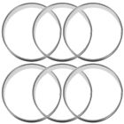 6 pièces anneaux de tarte circulaires en acier inoxydable mousse de coupe ronde