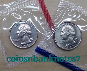 1991-D & P Washington Quarter BU Set - Bild 1 von 3