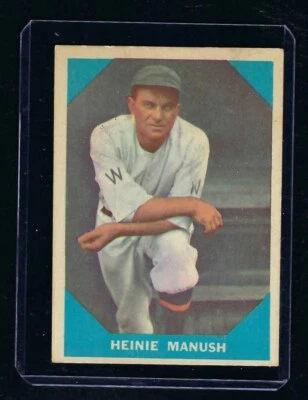 1960 Fleer Baseball Greats #18 Heinie Manush, Nacionales de Washington, ¡en muy buen estado-excelente! Foto 1 de 2