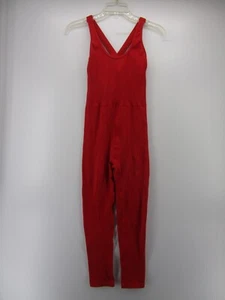 Free People Jumpsuit Women Medium Red Free Movement Corduroy Bodycon Backless - Picture 1 of 10