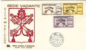 Vaticano FDC SEDE VACANTE RARA 1958 VEDI FOTO - Picture 1 of 1