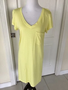 NWT Michael Stars Short Sleeve V-Neck T Style Chelsey Dress Sunny Yellow Small - Picture 1 of 9