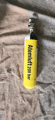 Feuerwehr Atemluftflasche 4 l Stahlflasche 200 bar mit TÜV bis 01/2028 - Bild 1 von 4