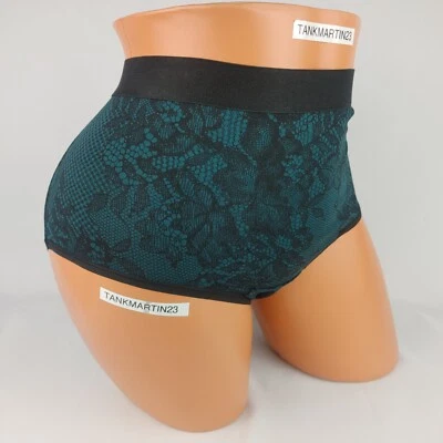 LANE BRYANT CACIQUE PLUS COTTON FULL BRIEF 18/20 PANTY 绿色黑色花卉 — 第 1/4 张图片