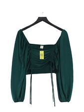 Urban Outfitters Women's Top L Green Polyester with Elastane Basic