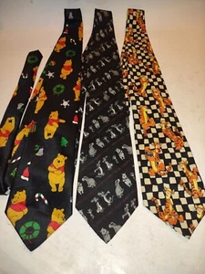 3 vintage Pooh neck ties, Tigger, Pooh and everyone in this set, Disney. - Picture 1 of 5
