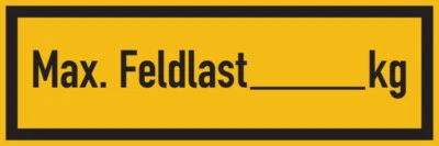 DREIFKE Regalbelastungsaufkleber Max. Feldlast-zur Selbstbeschriftung-150x50mm Aufkleber
