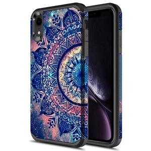 For iPhone Xr (6.1") Hybrid Graphic Fashion Cute Colorful Silicone Case - Picture 1 of 7