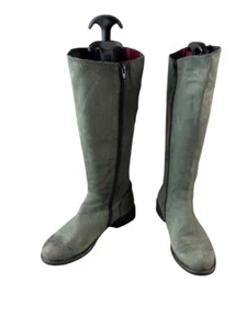 Donna Carolina Damen Schuhe Stiefel Gr. 41 Leder Grau Langschaftstiefel (21317) - Bild 1 von 9
