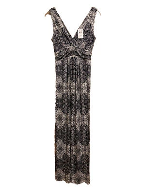 A PEA IN THE POD Maternity Maxi Dress Womens XS Indigo Paisley Maxi Stretch NWT - Image 1 of 4