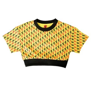 Scuderia Ferrari Girls Printed Organic Cotton Cropped Short Sleeve T-Shirt - Picture 1 of 4