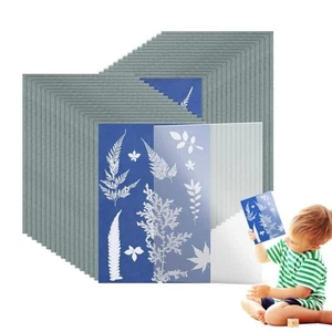 24PCS Natural Fiber Sun Print Paper Solar Drawing Paper for Kids/Adults - Afbeelding 1 van 12