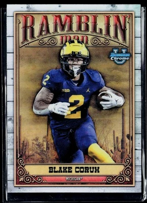 2023 Bowman University Chrome #RM-8 Blake Corum Ramblin' Man - Image 1 of 2