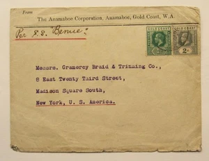 Gold Coast - 1921 Anamaboe Corp cover, per SS Benue - Picture 1 of 2