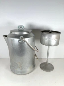 COMET Vintage Coffee Pot Percolator 20 Cup Aluminum Camping Complete - Picture 1 of 10
