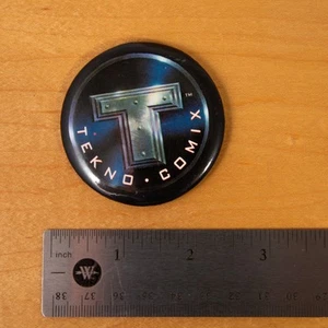RARE Vintage TEKNO COMIX Logo Promotional Advertising 2" Button Pin - Picture 1 of 2