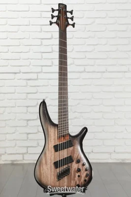 Ibanez Bass Workshop SRC6MS 6 弦多尺度贝司吉他 - 黑色彩色 — 第 1/4 张图片