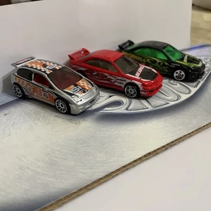 Hot Wheels Honda Civic Lot Of 3 1:64 - Picture 1 of 1