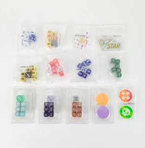 Pokemon TCG Dice / Damage Counter Sets x 10  Vstar Marker Bundle (All Different) - Foto 1 di 3