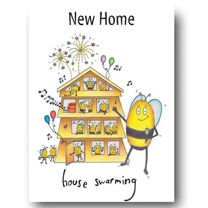 Compost Heap New Home House Swarming Party Card Honey Bee Hive Humorous Funny - Picture 1 of 2