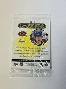 2021-22 Upper Deck Factory Set Violoncello Sigillato Cole Caufield Abbaglianti sul retro - Foto 1 di 2