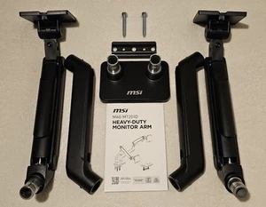 MSi MAG MT201D Premium Heavy Duty Dual Monitor Stand Arms 17-45" VESA 75mm 100mm - Zdjęcie 1 z 1
