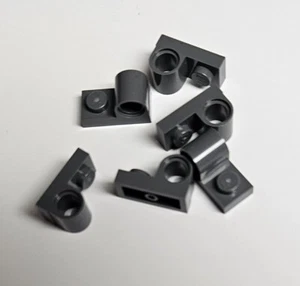 Lego Part 6 Pieces Plate Modified 1 x 2 w/Pin Hole on Top 11458 Dark Bluish Gray - Picture 1 of 1