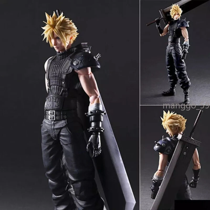 Figura de acción Play Arts Kai Final Fantasy VII Remake Cloud Strife en caja PVC regalo Foto 1 de 4