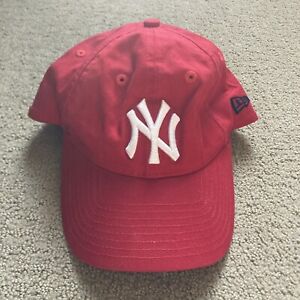NY Yankees New Era Baseball Cap Red MLB XS Logo Embroidered Hat New York 49