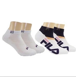 Fila Women's Shoe Size 6-10, Chevron Stripe Half Cushion No Show Socks 2 Pack - Picture 1 of 2