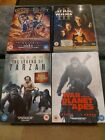 4 DVD War for the Planet of the Apes Gods of Egypt StarWars 3 The Legend of Tarz