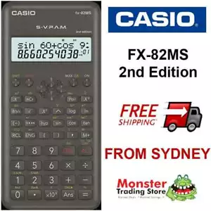 CASIO SCIENTIFIC CALCULATOR FX82 FX-82MS-2-W FX-82 2ND EDITION WTY AUSSIE SELLER - Picture 1 of 1